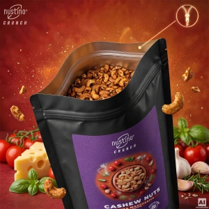 Nustino Crunch – prażone orzechy nerkowca – Pizza Margherita Flavour 100 g
