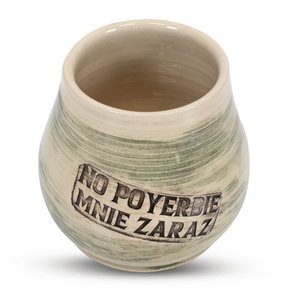 Matero Ceramiczne "No poyerbie mnie zaraz" 350 ml – seria Crater