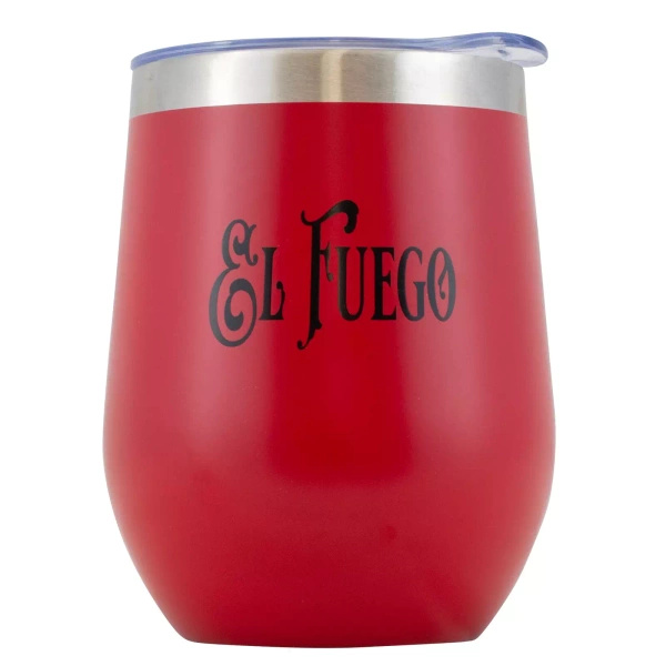 TermoLid – stalowe naczynko z pokrywką – El Fuego (czerwone) – 350 ml