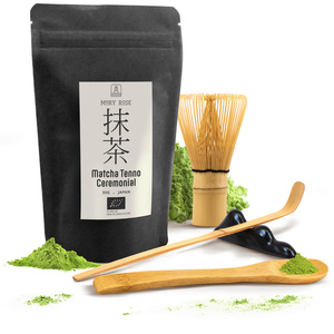 Zestaw ceremonialny do parzenia herbaty matcha: japońska matcha BIO ceremonialna 30g + akcesoria