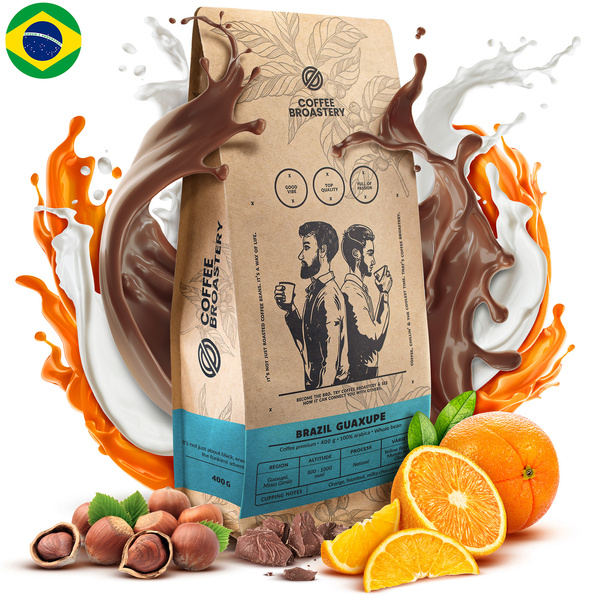 Bro Coffee Roastery - Kawa ziarnista Brazil Guaxupe Premium 400 g