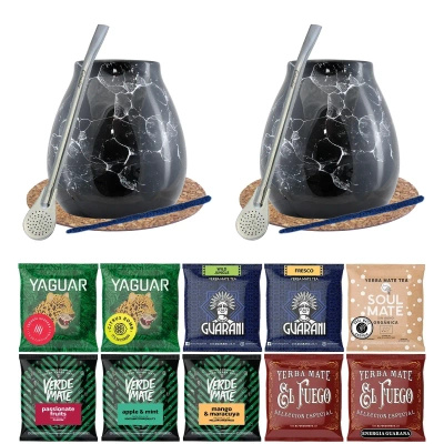Zestaw Yerba Mate dla Dwojga 10 x 50g 500g Marmol