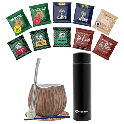 Zestaw Yerba Mate 500g Tykwa 10x50g termos