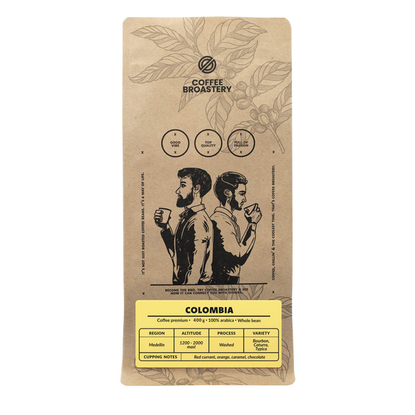 Bro Coffee Roastery - Kawa ziarnista Colombia Medellin Premium 400 g