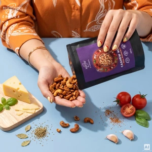 Nustino Crunch – prażone orzechy nerkowca – Pizza Margherita 200 g