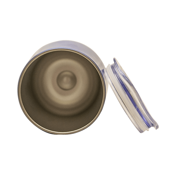 TermoLid – stalowe matero z pokrywką – motyw Soul Mate (biały) – 350 ml