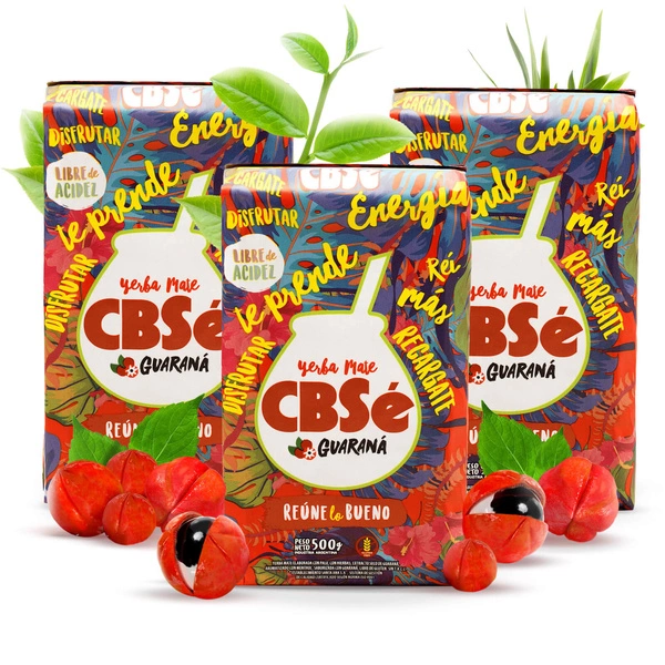 Yerba Mate CBSe Energia z guaraną 3x500g (1,5kg)
