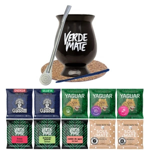 Zestaw Yerba Verde Mate Green 500g Tykwa 10x50g