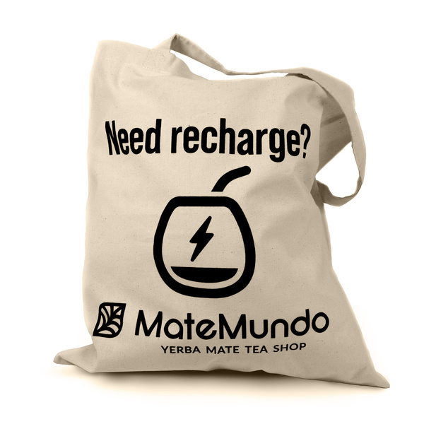 Torba z logo MateMundo - „Need recharge?”