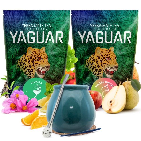 Zestaw yerba mate Yaguar tykwa ceramiczna bombilla