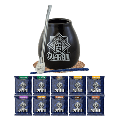 Zestaw Yerba Mate Guarani 10x50g Tykwa Bombilla