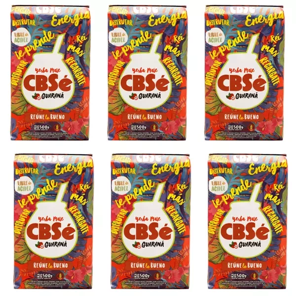 Yerba Mate CBSe Energia z guaraną 6x500g (3kg)