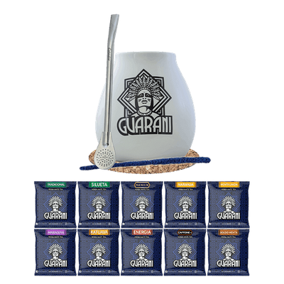 Zestaw Yerba Mate Guarani 10x50g Tykwa Bombilla