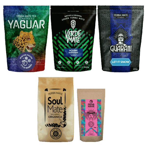 Zestaw Yerba Mate zimowe różne smaki rodzaje 