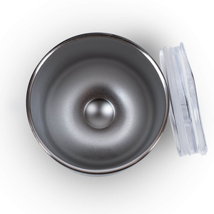 TermoLid – stalowe matero z pokrywką – motyw Verde Mate (czarny) – 350 ml