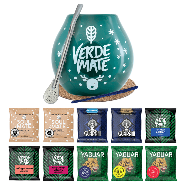 Zestaw Yerba Mate 10x50g Tykwa zimowa Bombilla 