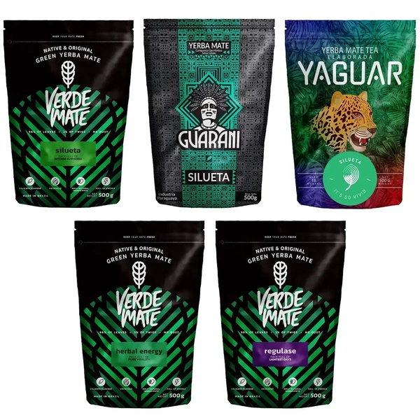 Zestaw Yerba Mate Fitness Silueta różne 5x0,5kg