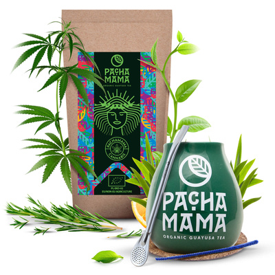 Zestaw Guayusa Pachamama Cannabis 100g akcesoria