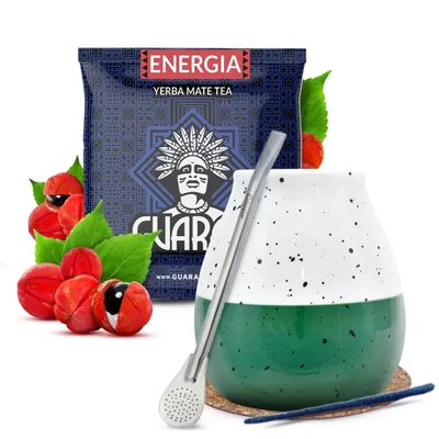 Zestaw yerba mate Guarani tykwa ceramiczna bombilla