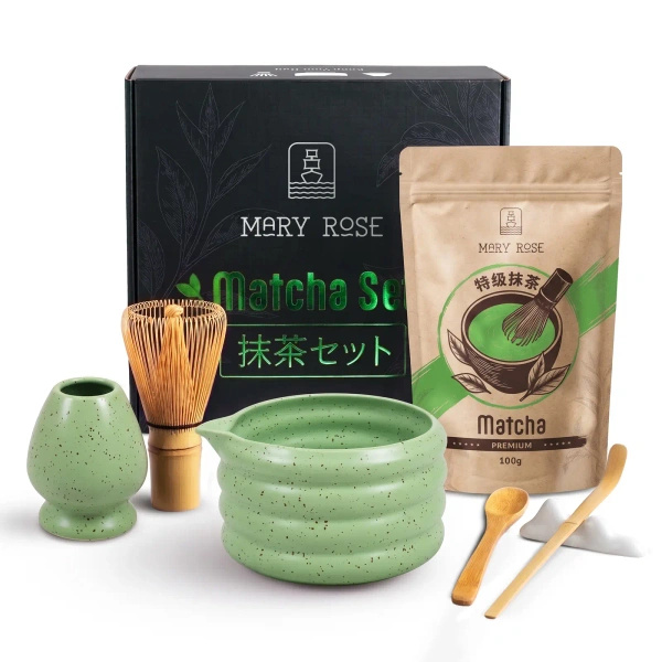 Zestaw prezentowy: matcha premium + matchawan + bambusowe akcesoria