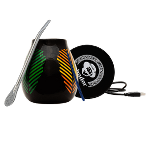 Zestaw Akcesoriów do Yerba Mate: podgrzewacz USB + Matero + Bombilla