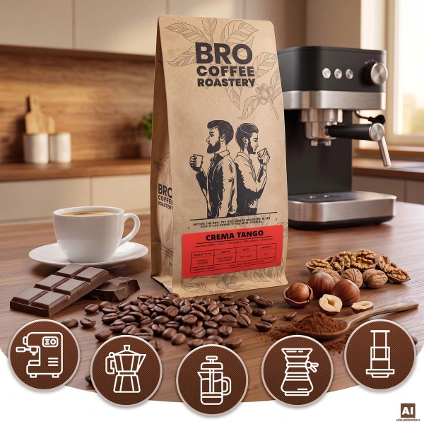 Bro Coffee Roastery – Kawa ziarnista Crema Tango 400 g