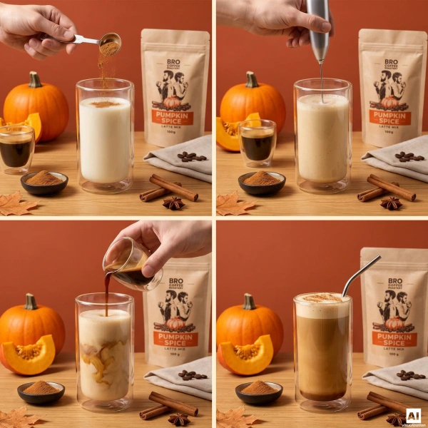 Zestaw do Pumpkin Spice Latte: kawa Bro Coffee Roastery Brazil Cerrado 1kg + Pumpkin Spice Latte Mix 100g