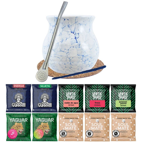 Zestaw Yerba Mate Green 500g Tykwa Bombilla 10x50g
