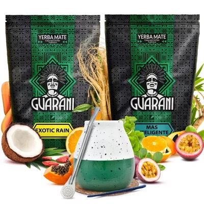 Zestaw yerba mate Guarani tykwa ceramiczna bombilla