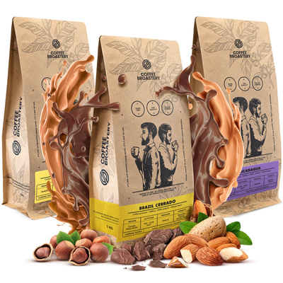Zestaw kawa Bro Coffee Roastery Colombia Medellin + Nicaragua Colibrí Azul + Brazil Cerrado 3x1kg (3kg)