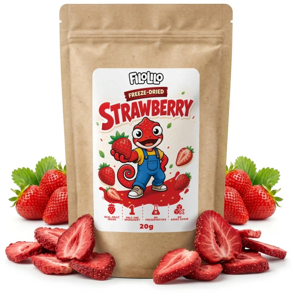 FiloLilo – Truskawka liofilizowana (plastry) 20 g