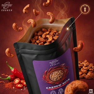 Nustino Crunch – prażone orzechy nerkowca – Hot & Bold Chilli 100 g