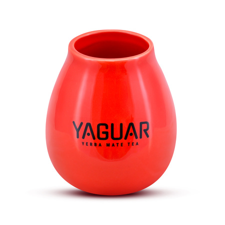 Tykwa Ceramiczna czerwona z logo Yaguar - 350 ml