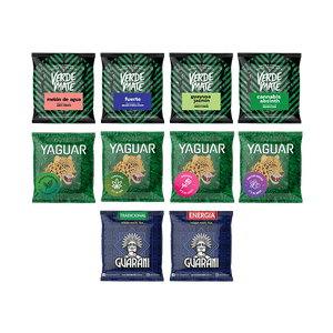 Zestaw Yerba Mate Green Guarani Yaguar 10x50g