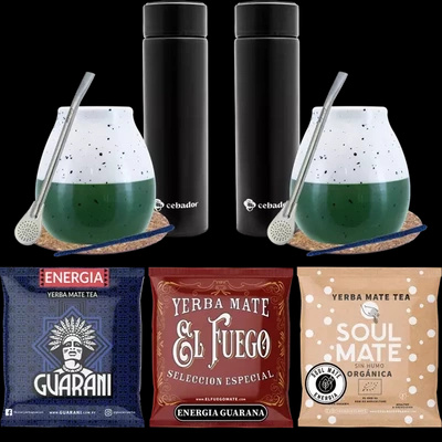 Zestaw na start Yerba Mate Termos 3x50g  dla pary