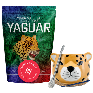 Zestaw Yerba Mate Yaguar Energia Tykwa Gatito 500g