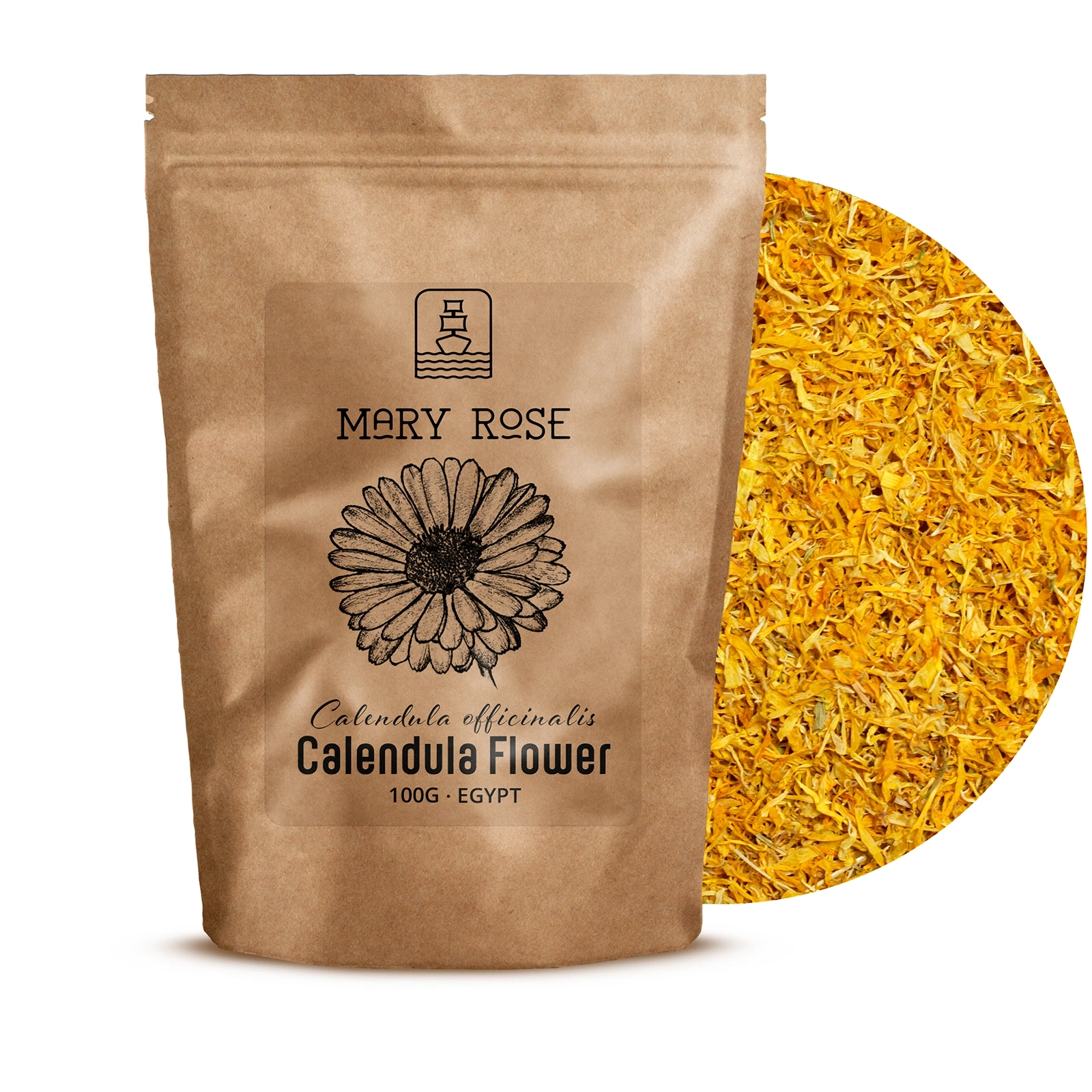 Mary Rose – suszone kwiaty nagietka
