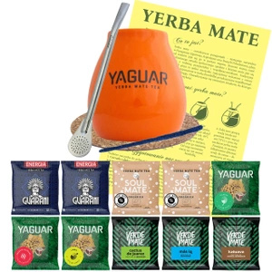 Zestaw Yerba Mate Yaguar 500g Bombilla 10x50g