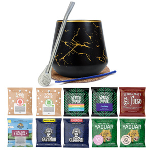 Zestaw Yerba Mate próbki 10x50g Matero + Bombilla