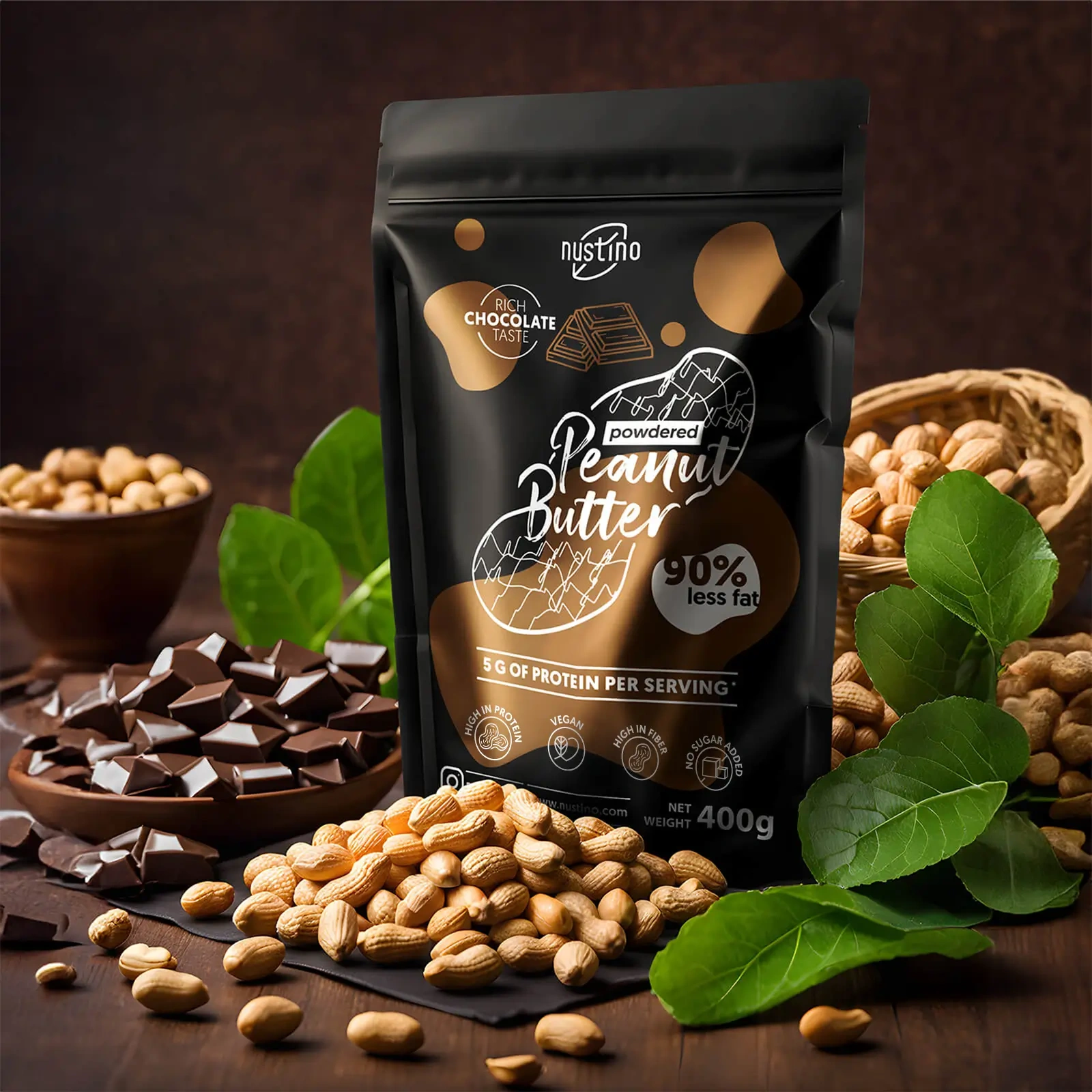 Masło orzechowe w proszku Nustino Chocolate