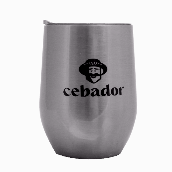 TermoLid – stalowe naczynko z pokrywką – Cebador (kolor srebrny) – 350 ml