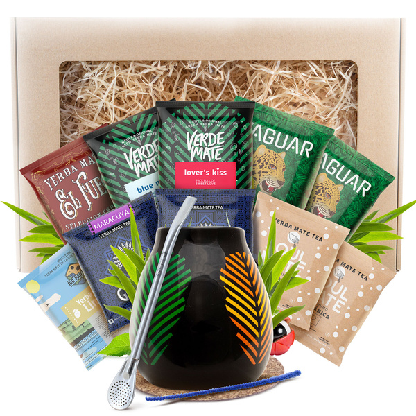 Zestaw Yerba Mate Prezentowy 10x50g 500g Matero + Bombilla