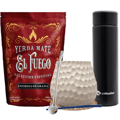Zestaw Yerba Mate El Fuego Energia 0,5kg Termos