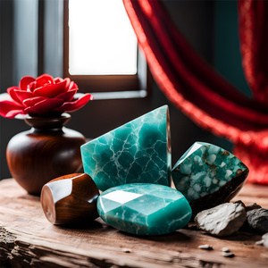 Zestaw naturalnych kamieni, kryształów i kadzidła - ezoteryka, joga, medytacja