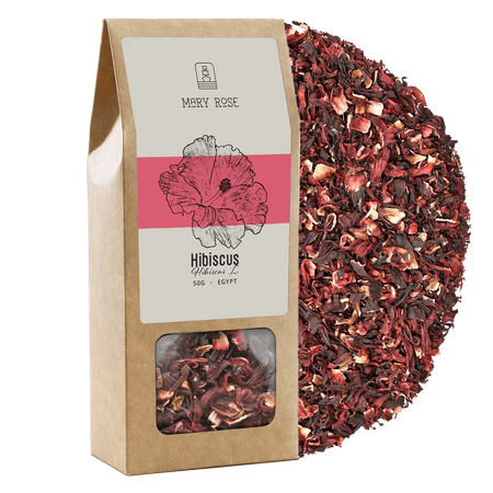 Mary Rose – Hibiskus 50 g (malwa sudańska – płatki kwiatu hibiskusa)