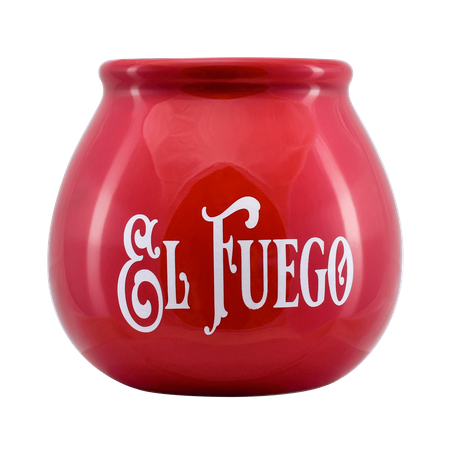 Tykwa Ceramiczna z logo El Fuego (czerwona) 300 ml