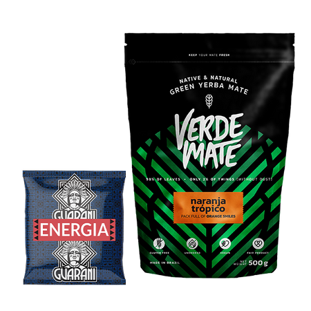 Yerba Verde Mate Naranja 500g + 50g Guarani Energia
