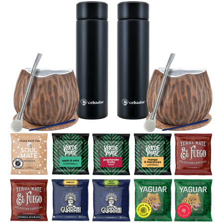 Zestaw Yerba Mate Termos bombilla dla dwojga 500g