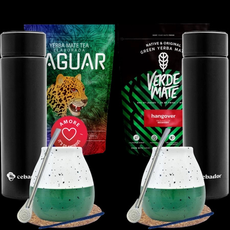 Zestaw Yerba Mate  bombilla dla dwojga 1kg Termos